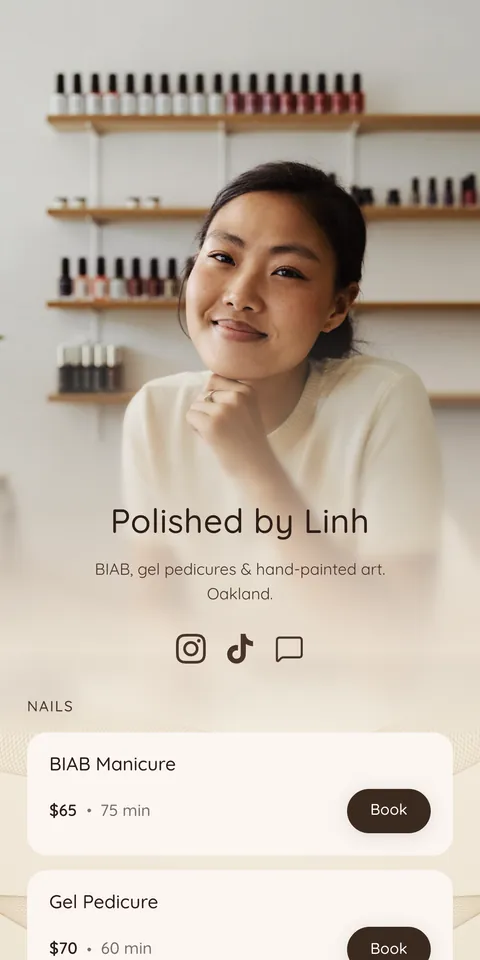 Polished by Linh booking page
